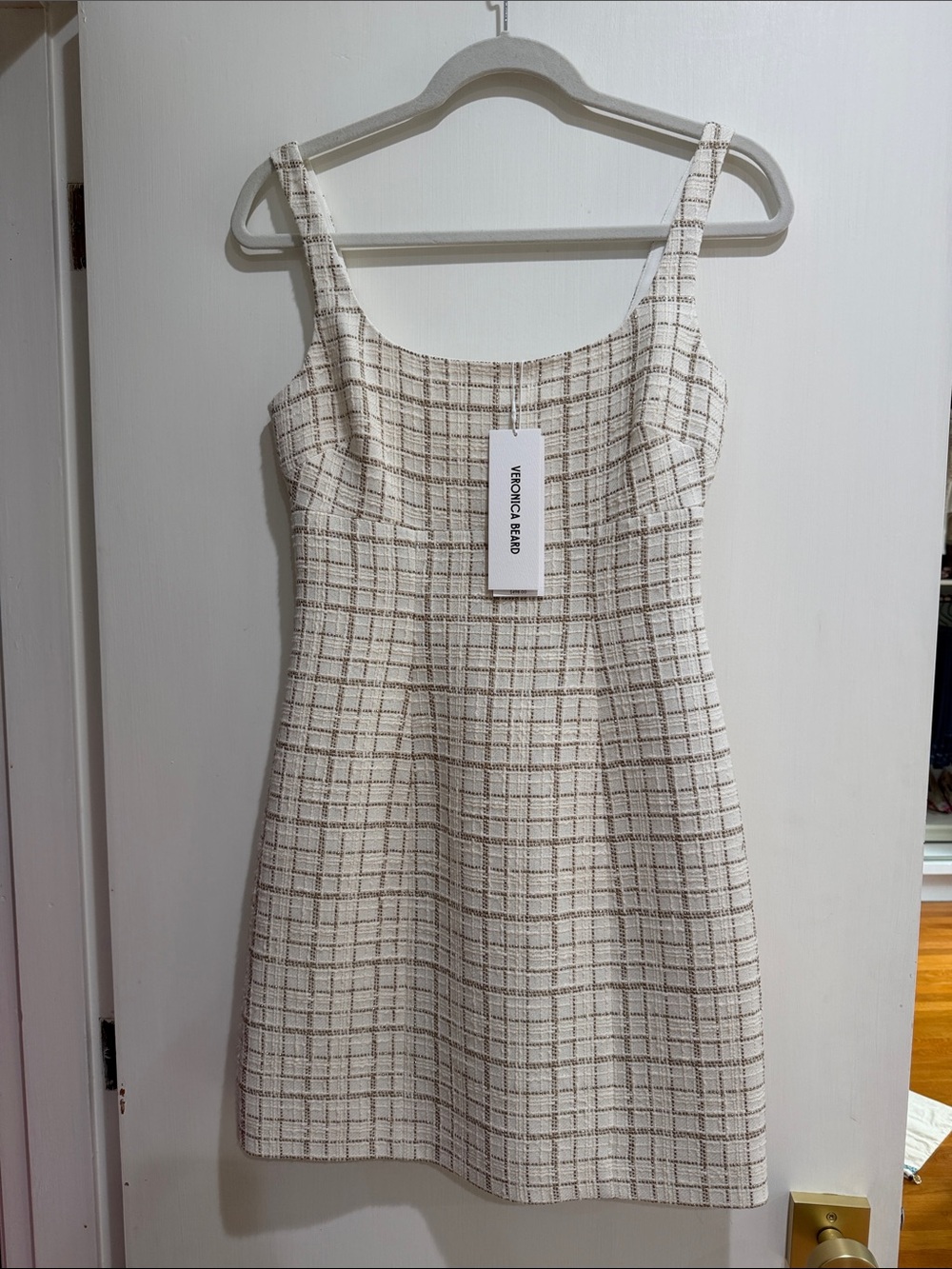 Veronica Beard Bridgitte Tweed Sleeveless Mini Dress